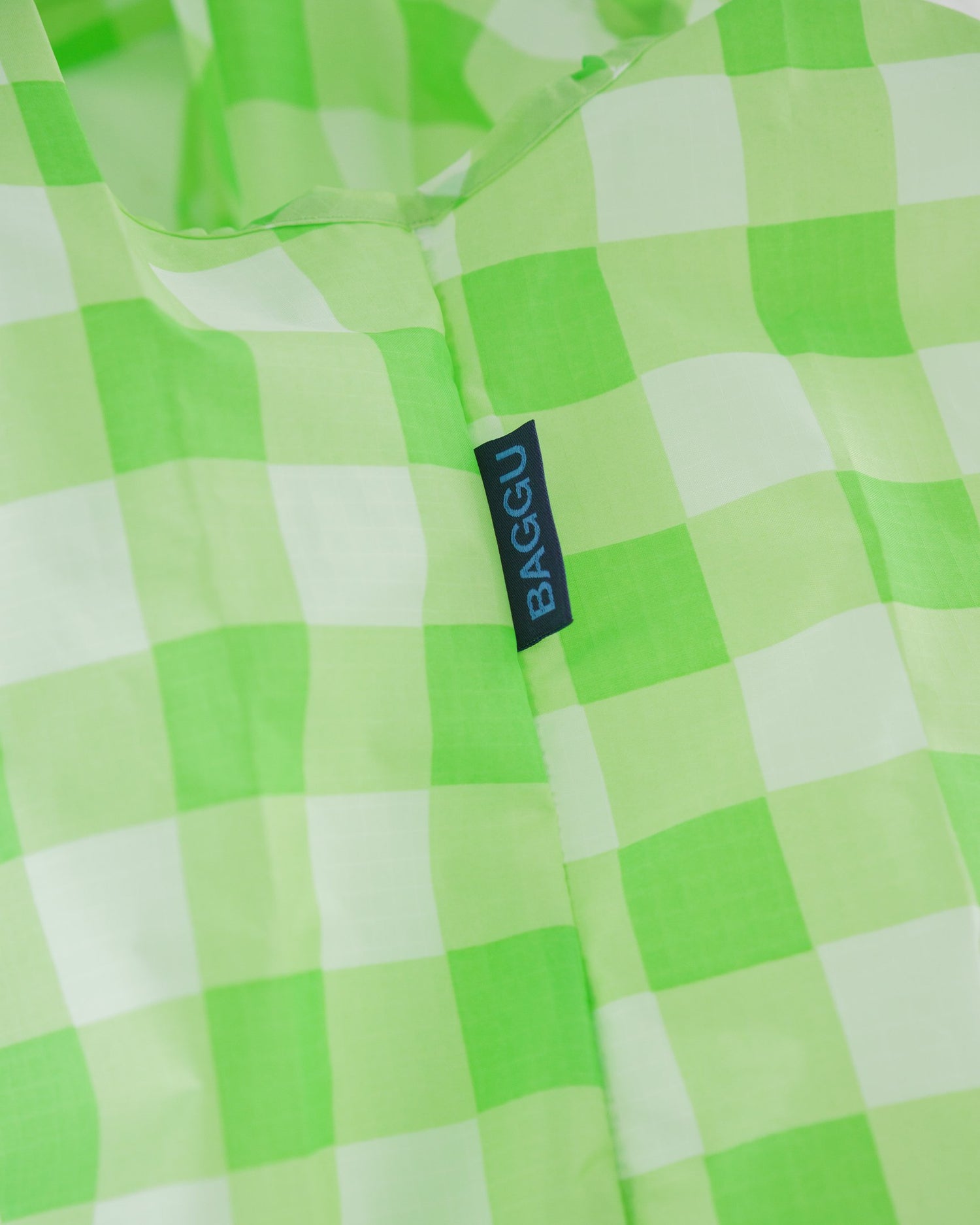 Baggu Standard Reusable Bag - Big Check Lime