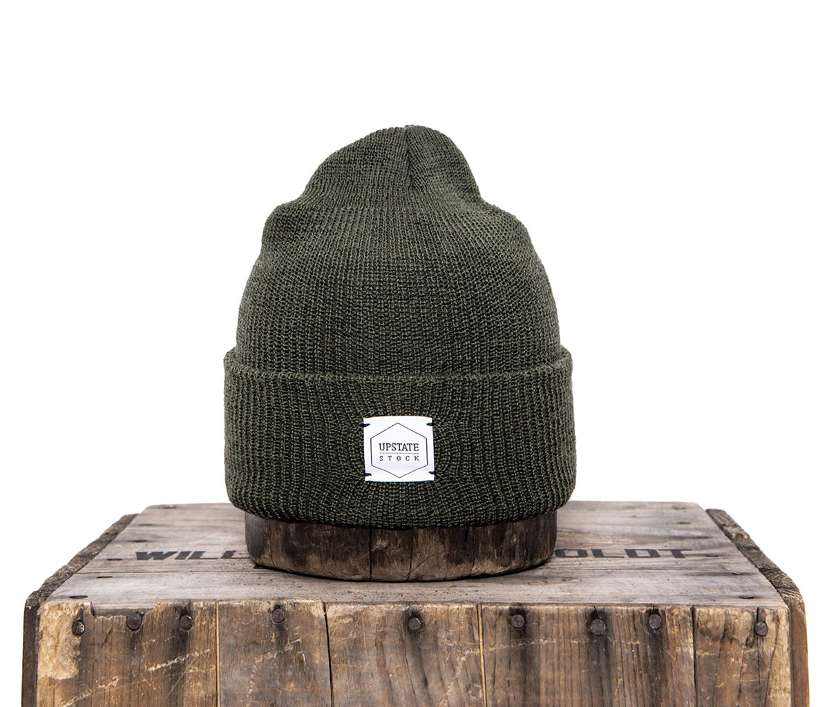 Upstate Stock 100% Wool Watchcap - Olive