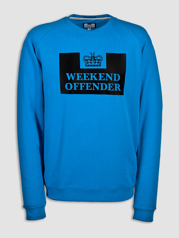 Weekend Offender Penitentiary Classic Crewneck - Bondi Blue