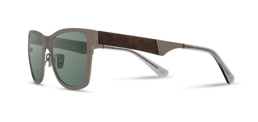 Shwood Canby Metal Sunglasses - Gun Metal/Elm Burl - G15