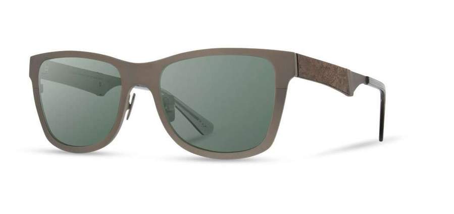 Shwood Canby Metal Sunglasses - Gun Metal/Elm Burl - G15