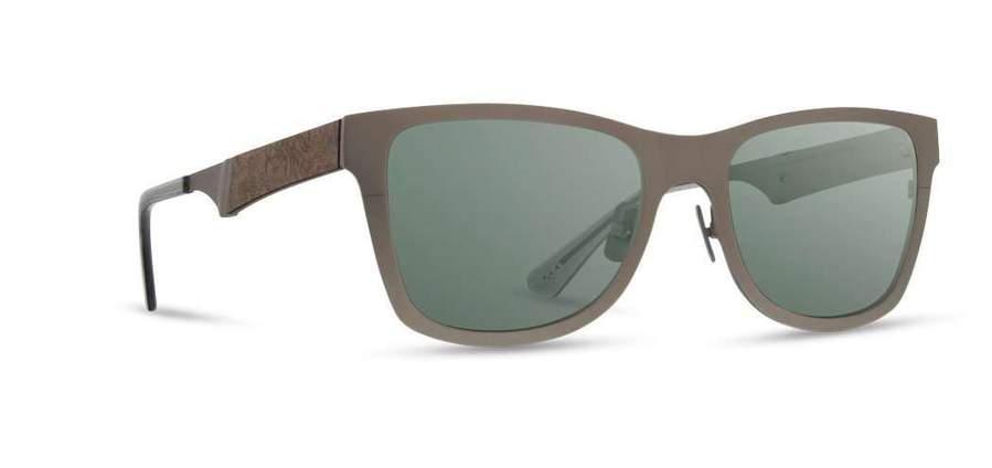 Shwood Canby Metal Sunglasses - Gun Metal/Elm Burl - G15