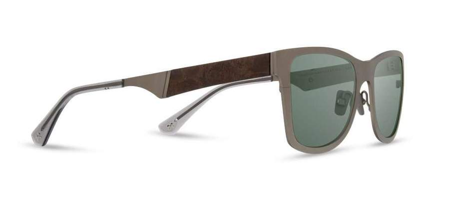 Shwood Canby Metal Sunglasses - Gun Metal/Elm Burl - G15