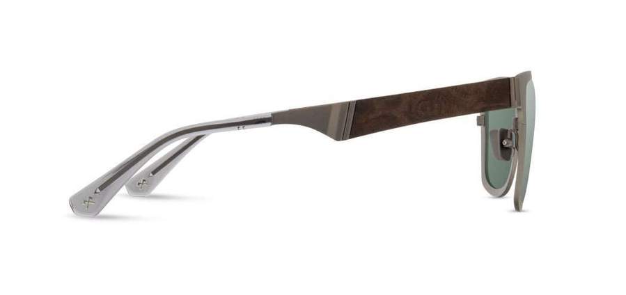Shwood Canby Metal Sunglasses - Gun Metal/Elm Burl - G15