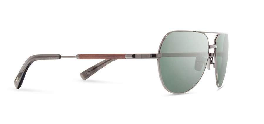 Shwood Redmond Metal Sunglasses - Black Chrome Titanium Mahogany - G15 Polarized
