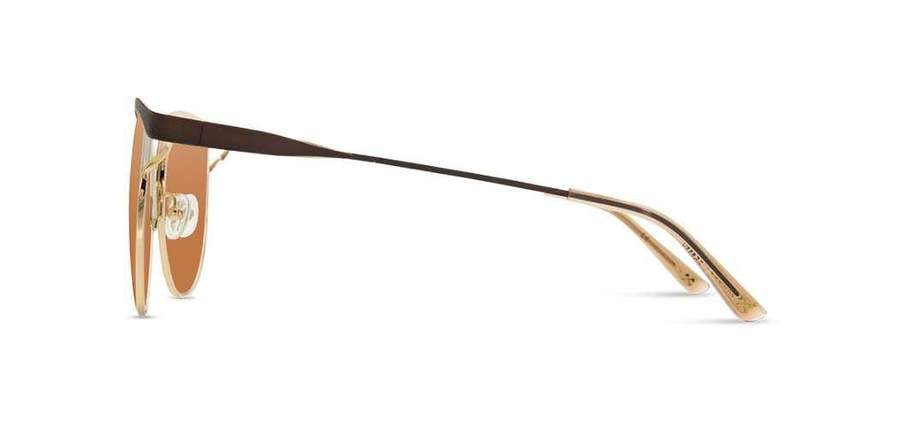 Shwood Odessa Metal Sunglasses - Bronze & Gold - Brown