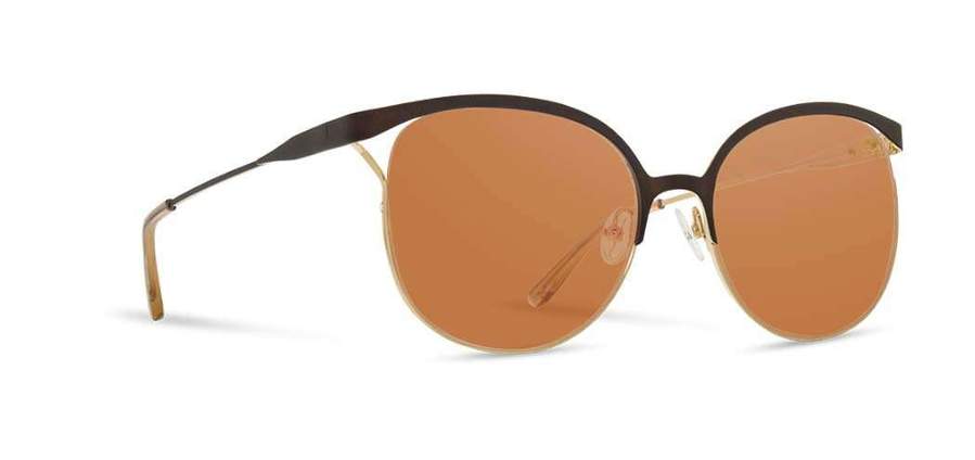Shwood Odessa Metal Sunglasses - Bronze & Gold - Brown
