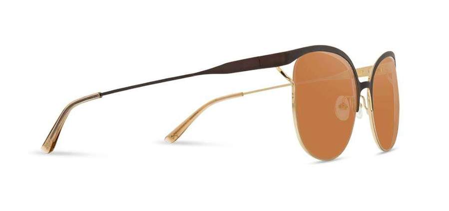 Shwood Odessa Metal Sunglasses - Bronze & Gold - Brown
