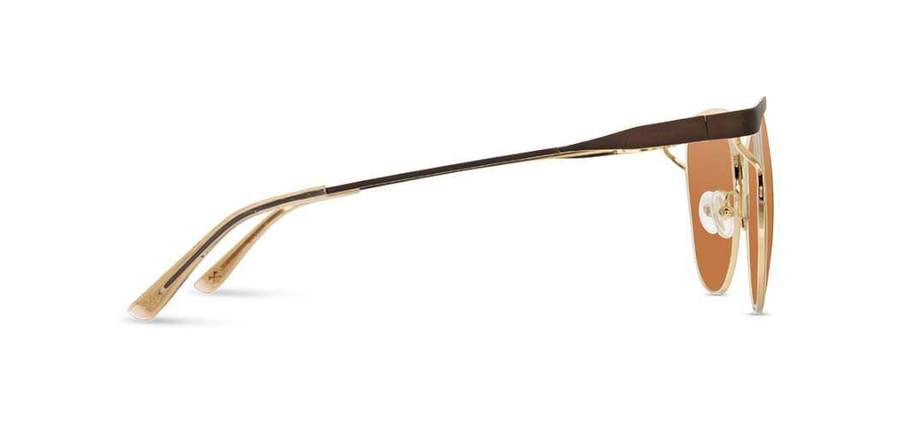 Shwood Odessa Metal Sunglasses - Bronze & Gold - Brown
