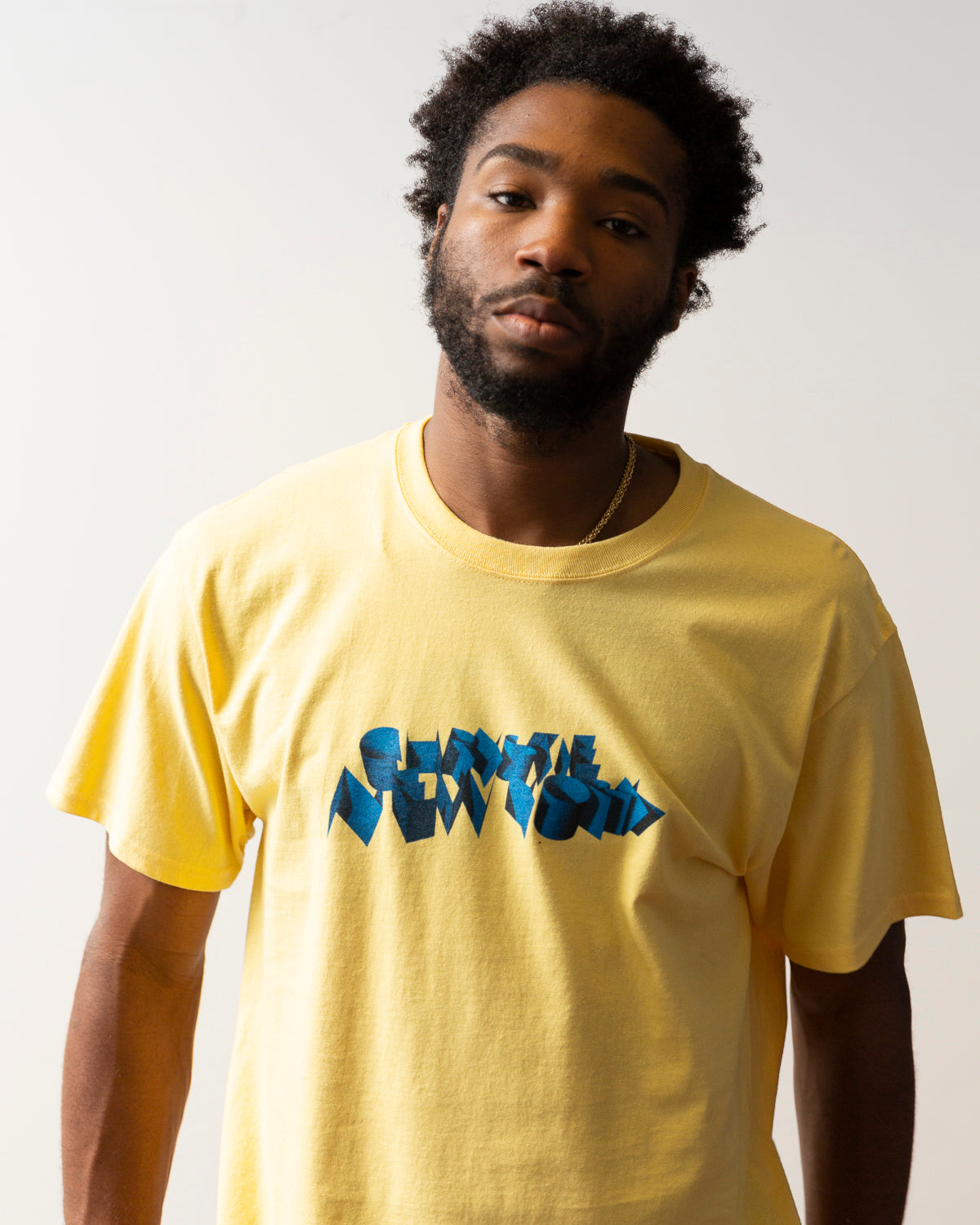 Chrystie NYC D logo T-shirt - Banana