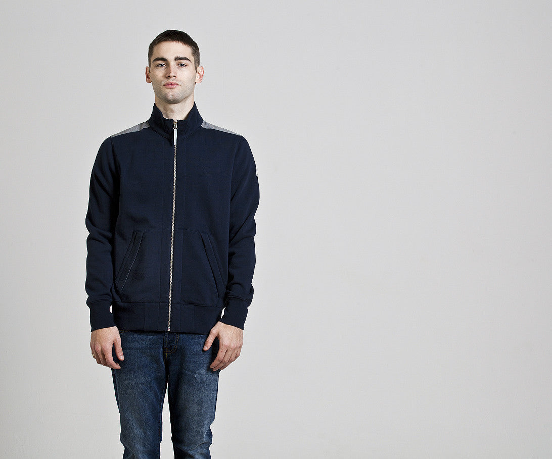 Weekend Offender Dufaux Reflective Zip Up - Navy