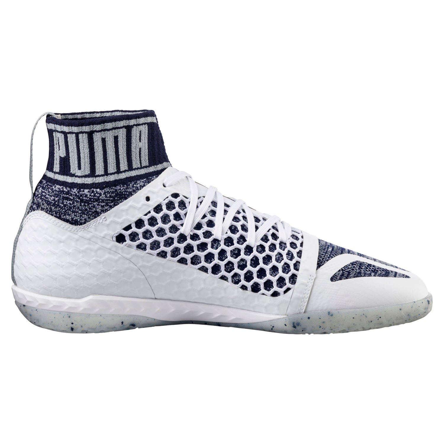 PUMA 365 evoKNIT NETFIT CT Indoor Soccer Shoes - White-Peacoat-Quarry - The Village Soccer Shop