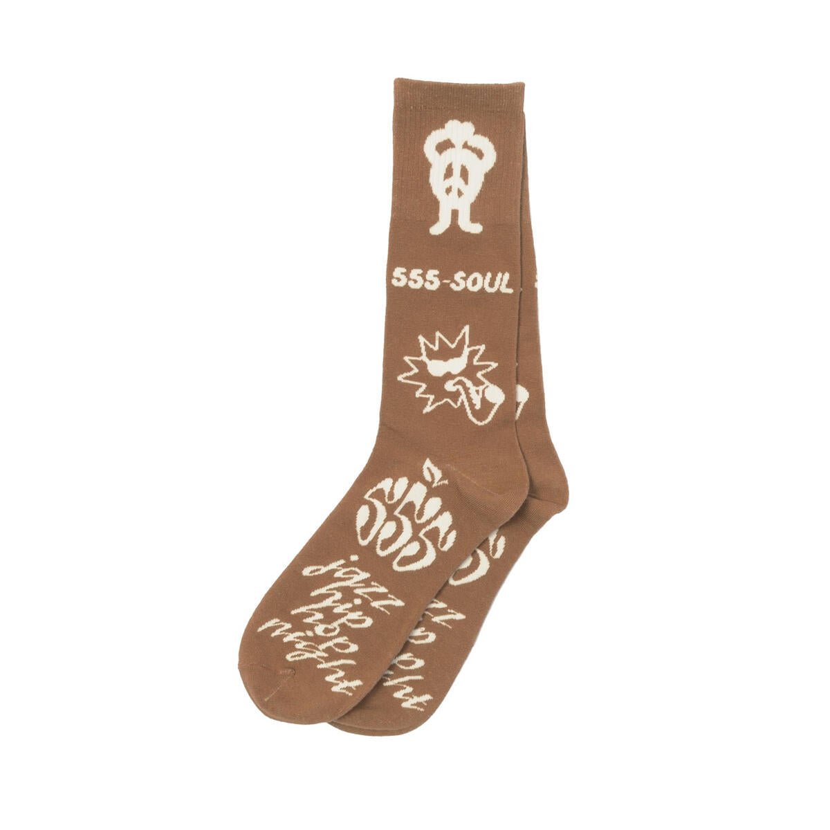 555-Soul Ludlow Throw Socks - Cognac