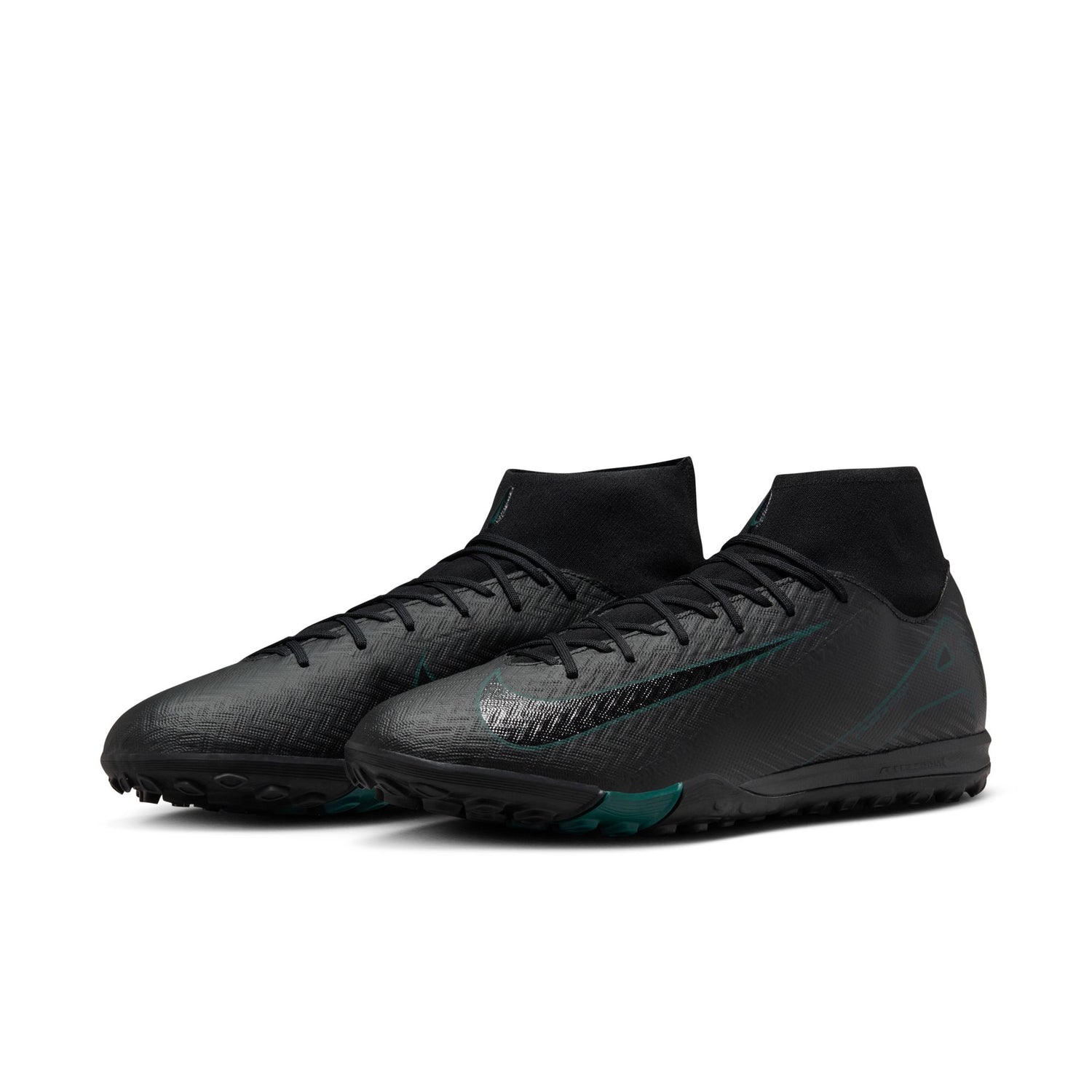 Nike Mercurial Superfly 10 Academy TF Turf Soccer Shoes - Black/Deep Jungle