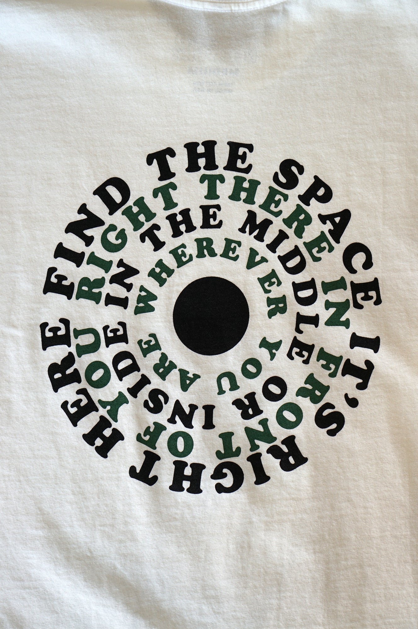 MIDFLD Right Here Long Sleeve Crewneck T-Shirt - Off White