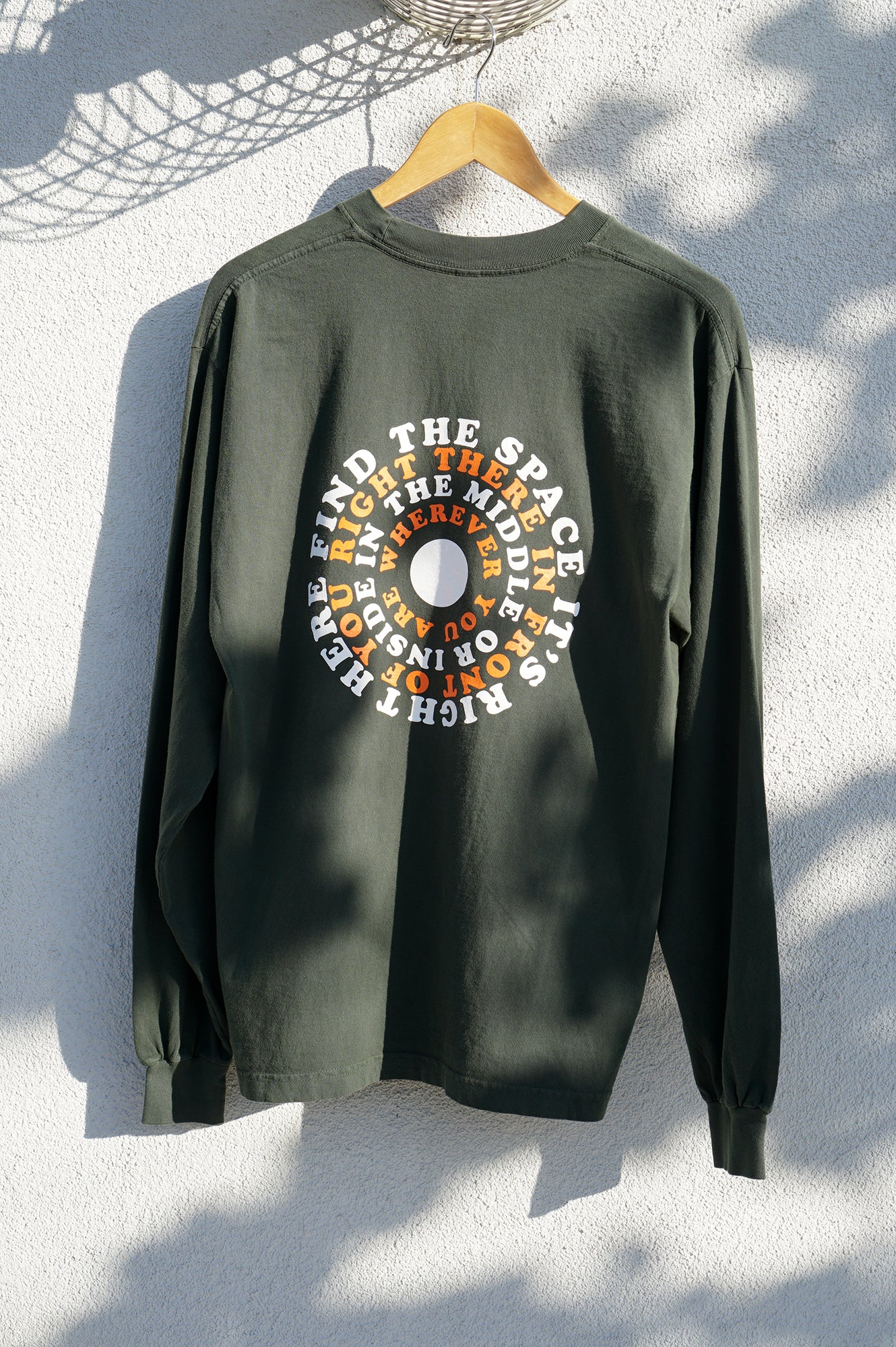 MIDFLD Right Here Long Sleeve Crewneck T-Shirt - Ivy Green