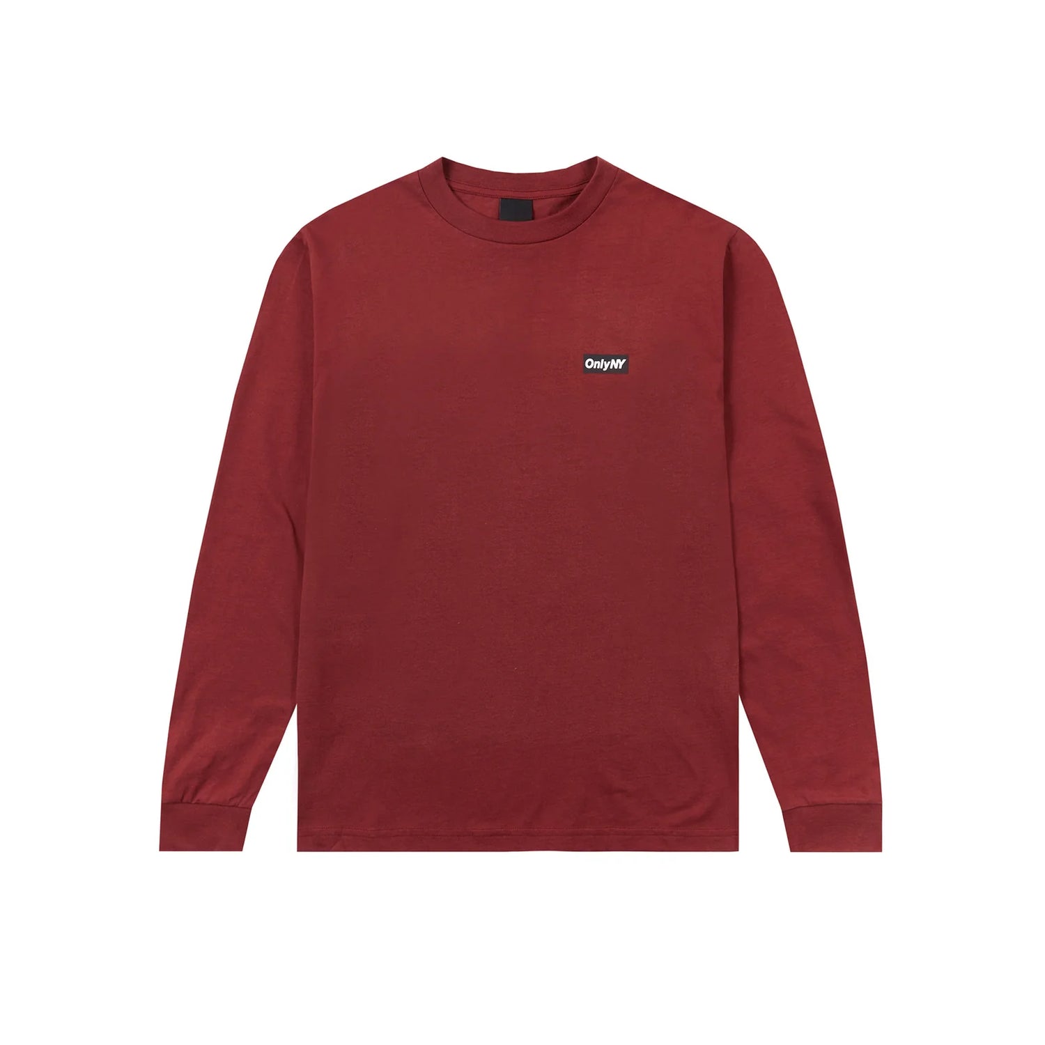 Only NY Block Logo Long Sleeve T-Shirt - Maroon