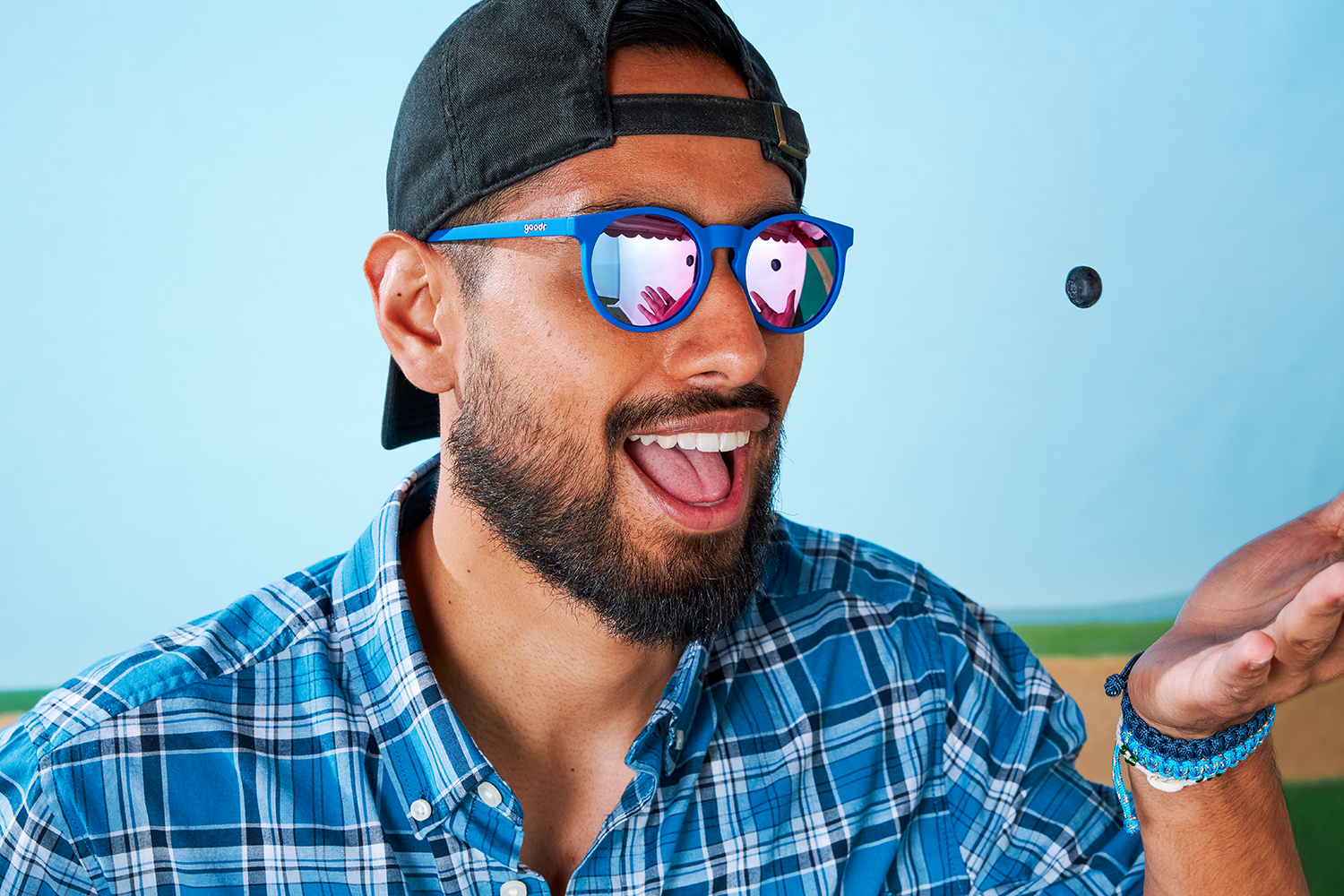 goodr Circle G Sunglasses - Blueberries, Muffin Enhancers