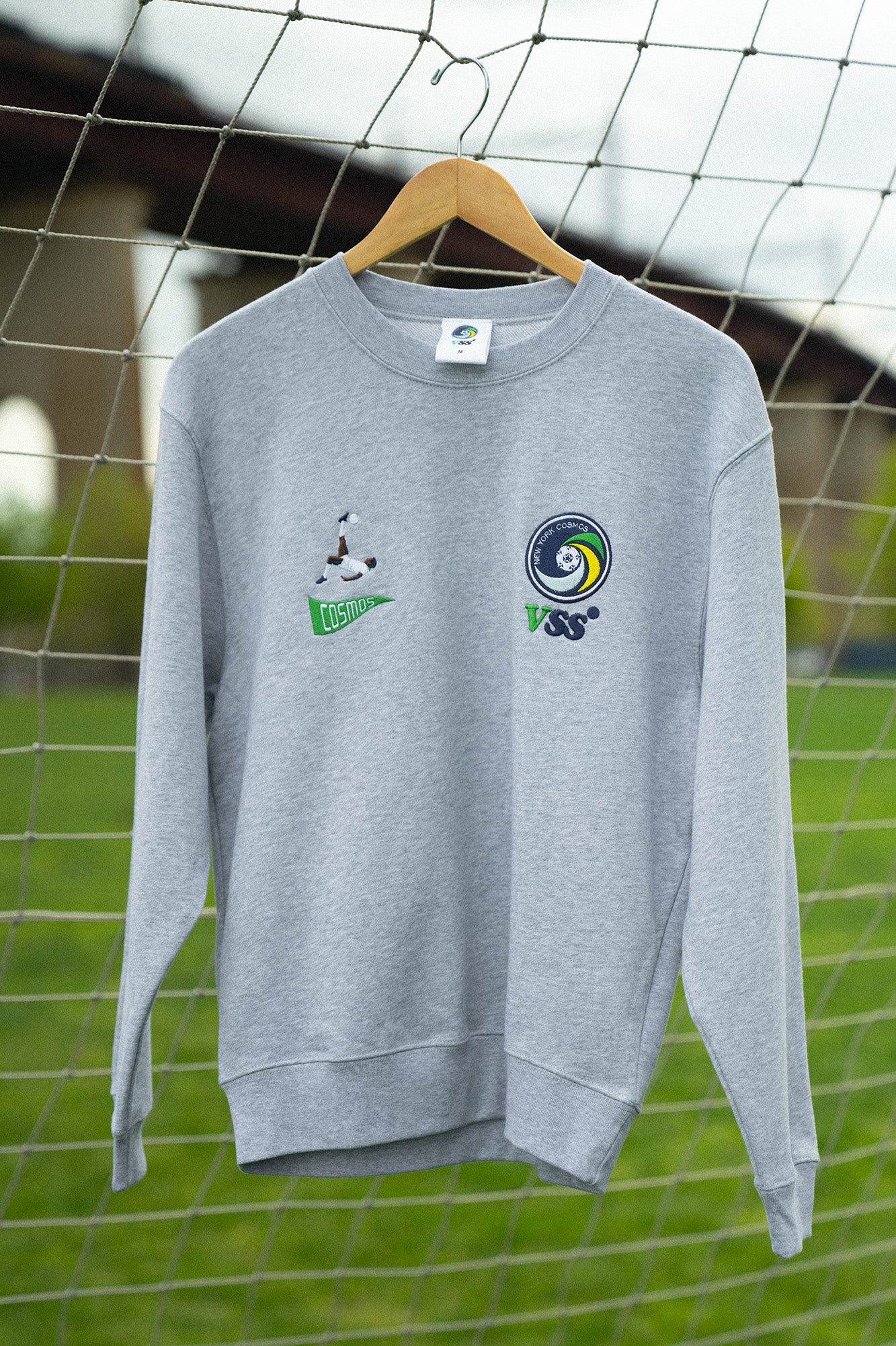 VSS Studio x New York Cosmos Embroidered Crewneck - Mixed Grey