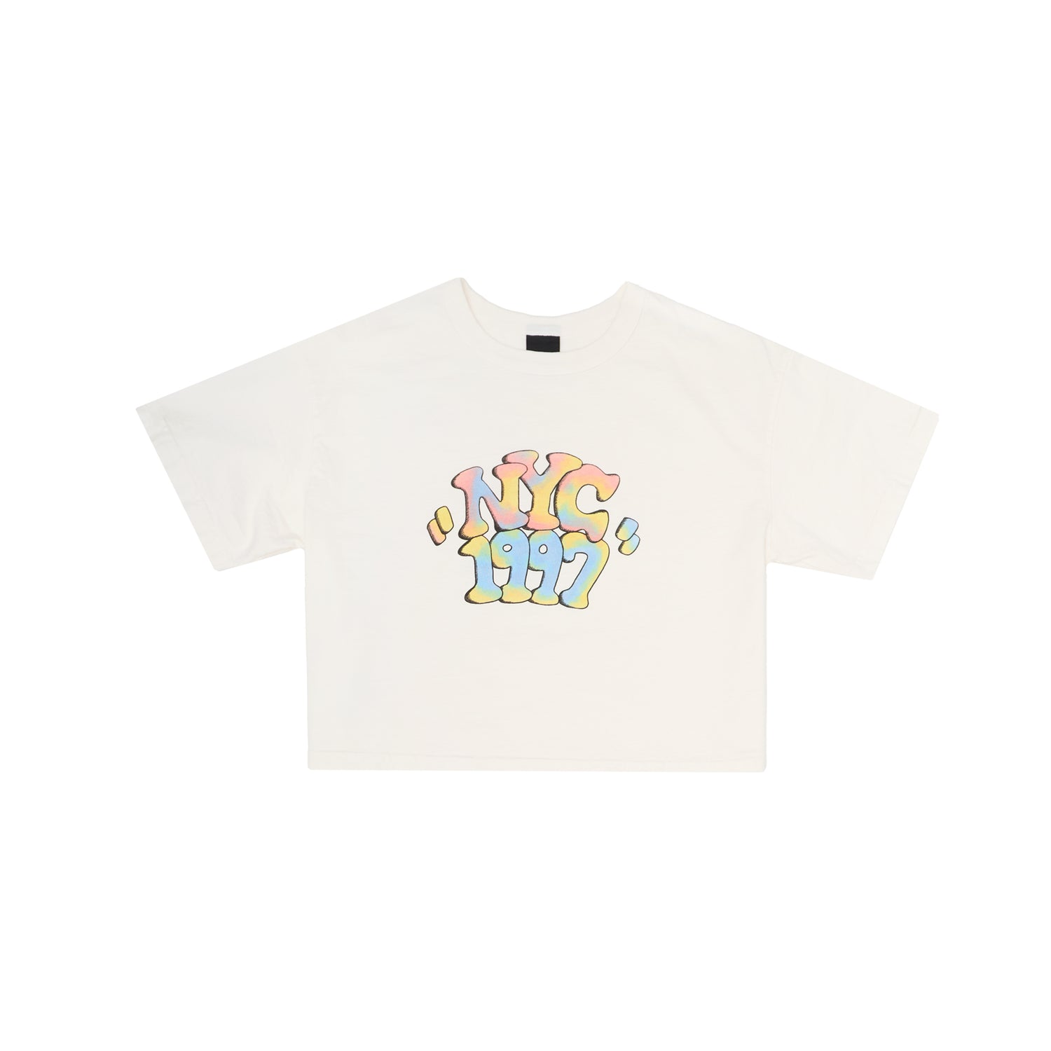 Only NY NYC 1997 Watercolor Crop T-Shirt - Natural