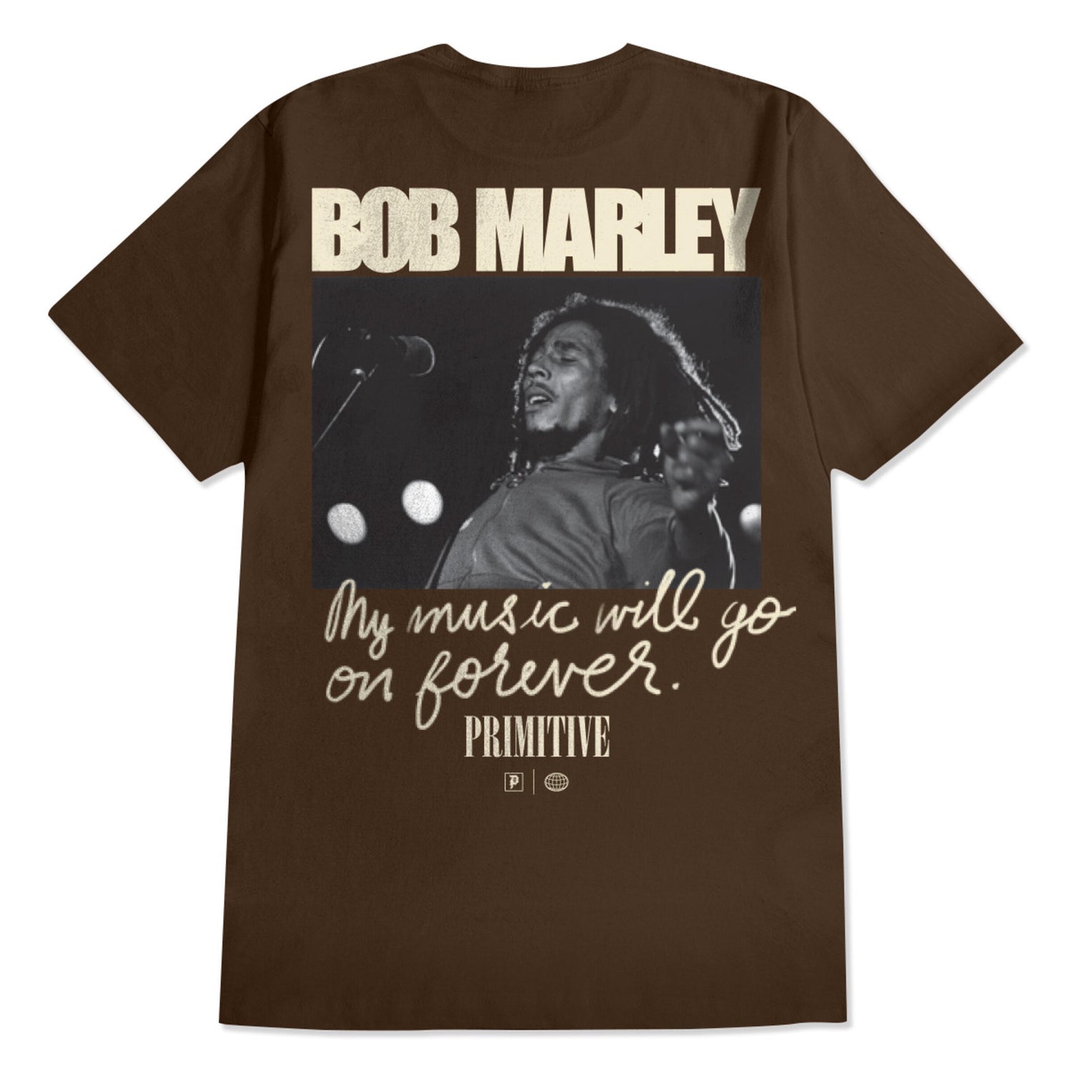 Primitive x Bob Marley Forever Tee - Brown