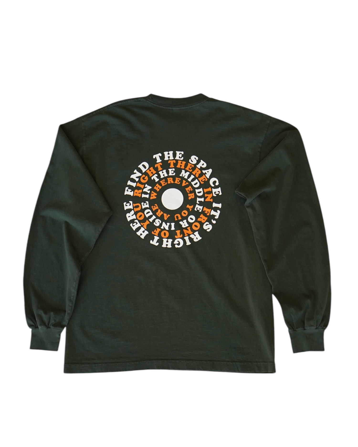 MIDFLD Right Here Long Sleeve Crewneck T-Shirt - Ivy Green