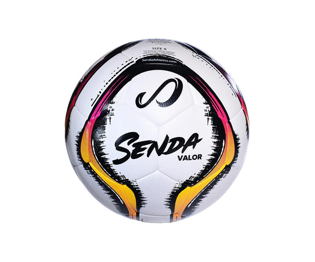 Senda Athletics Valor Premium Match Soccer Ball - White/Fuchsia