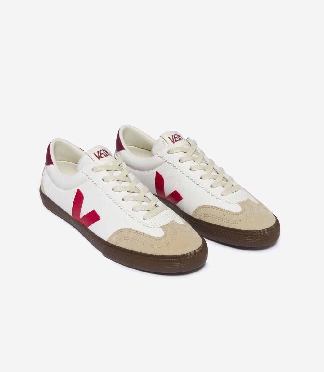 Veja Volley Leather - White Pekin Bark