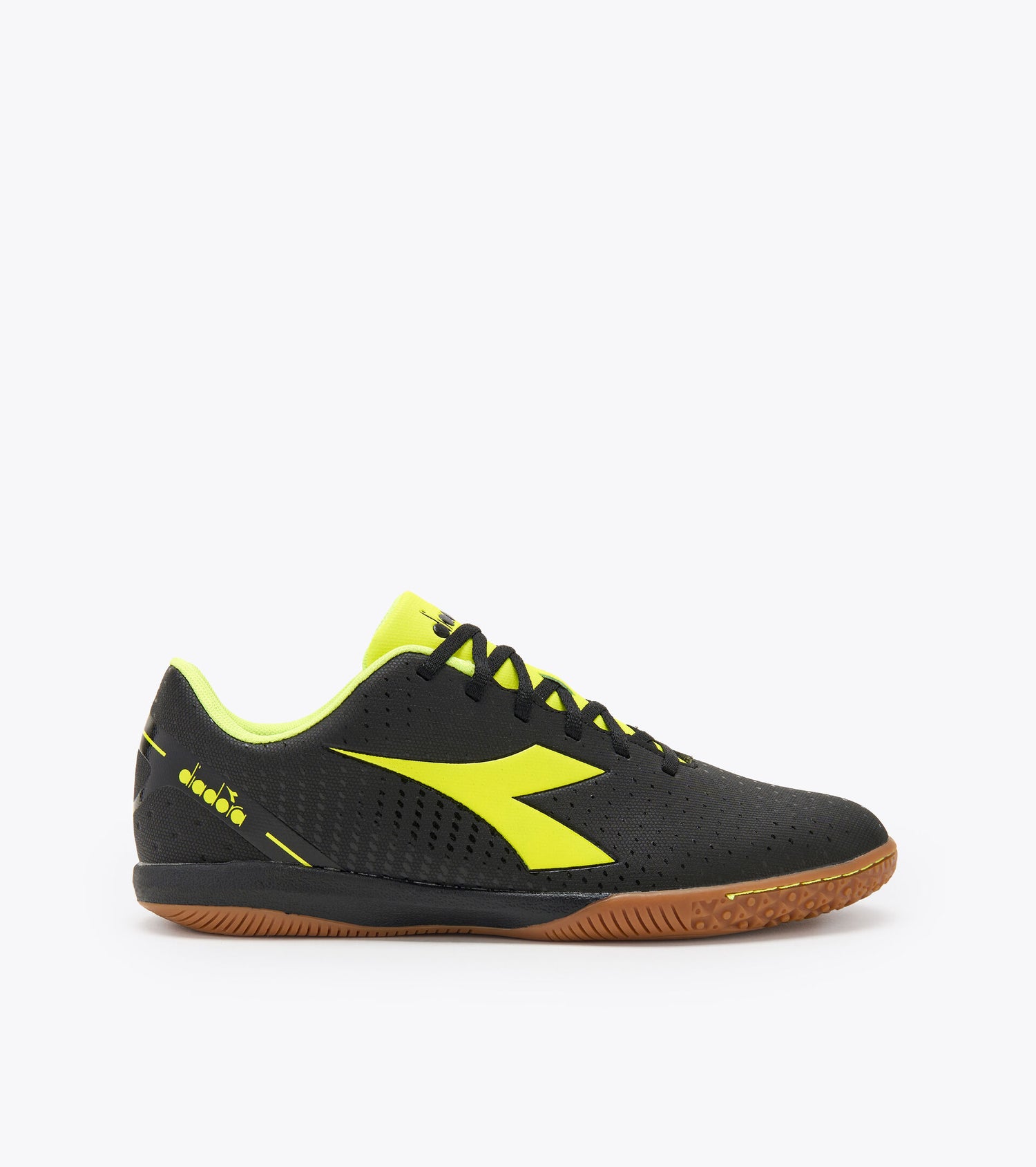 Diadora Pichichi 5 IDR Indoor Soccer Shoe - Black/Fluo Yellow