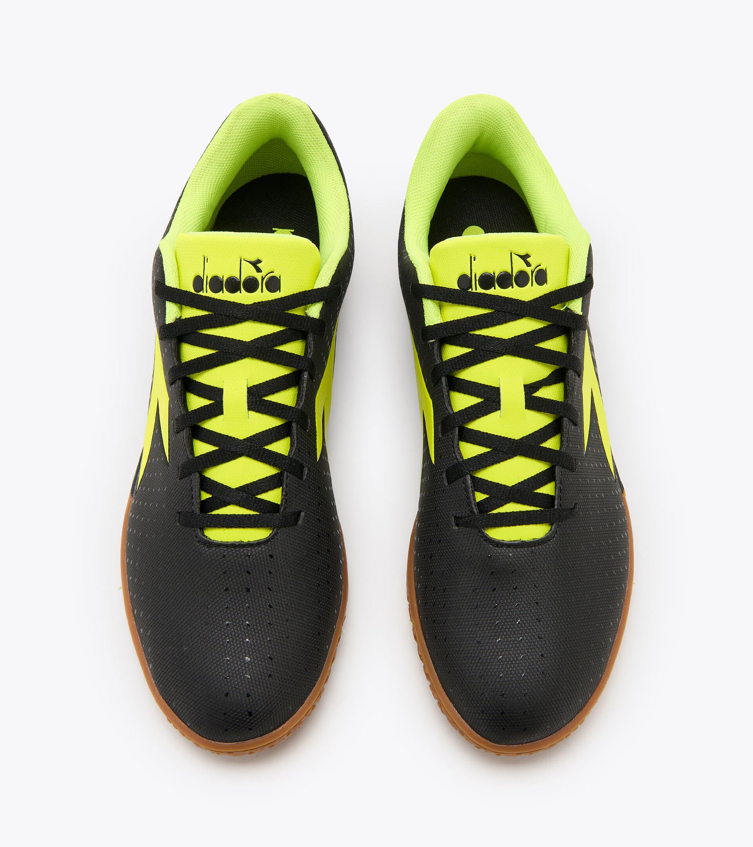 Diadora Pichichi 5 IDR Indoor Soccer Shoe - Black/Fluo Yellow