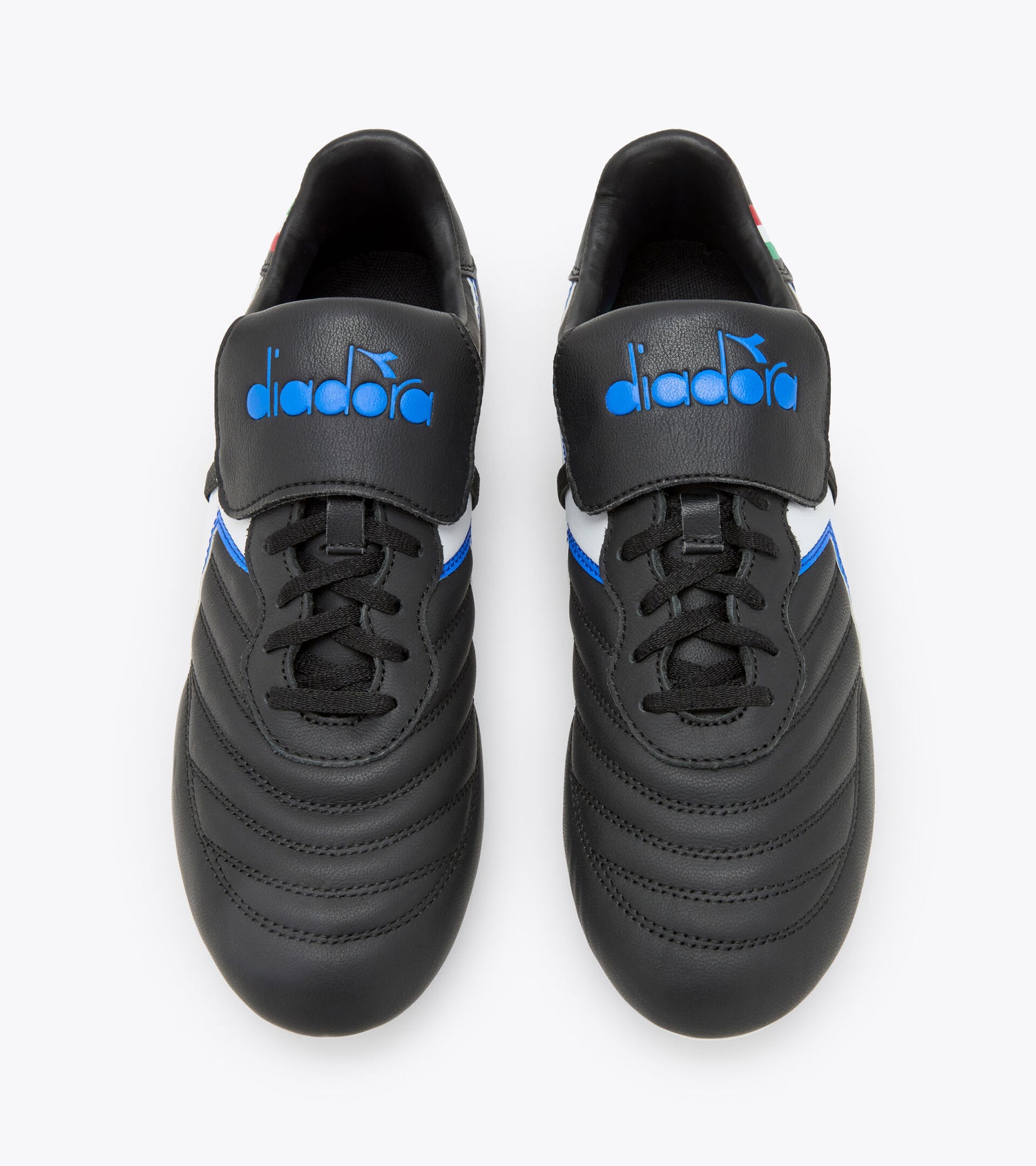 Diadora Brasil OG LT T MDPU Soccer Boots - Black/White/Royal Blue