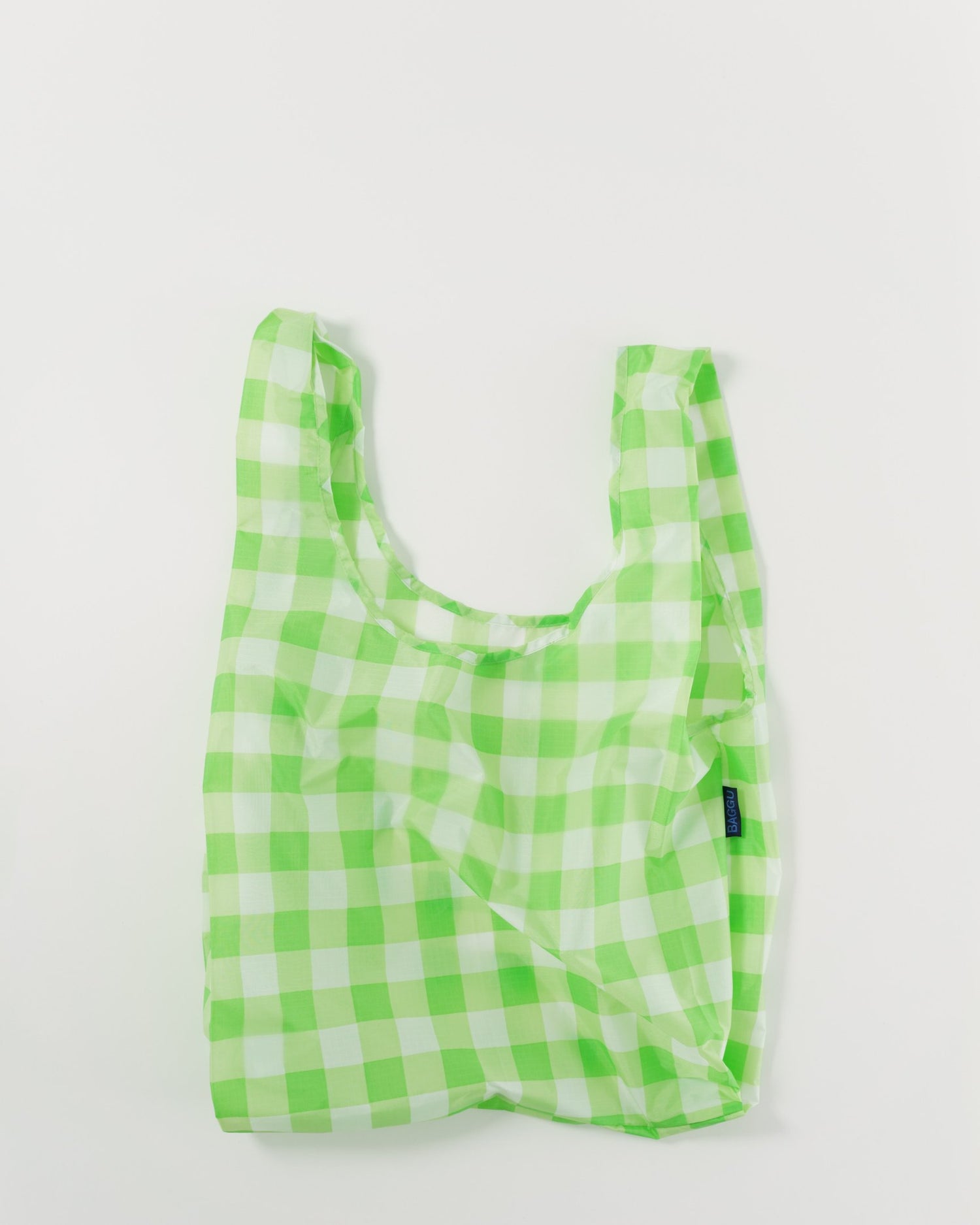 Baggu Standard Reusable Bag - Big Check Lime