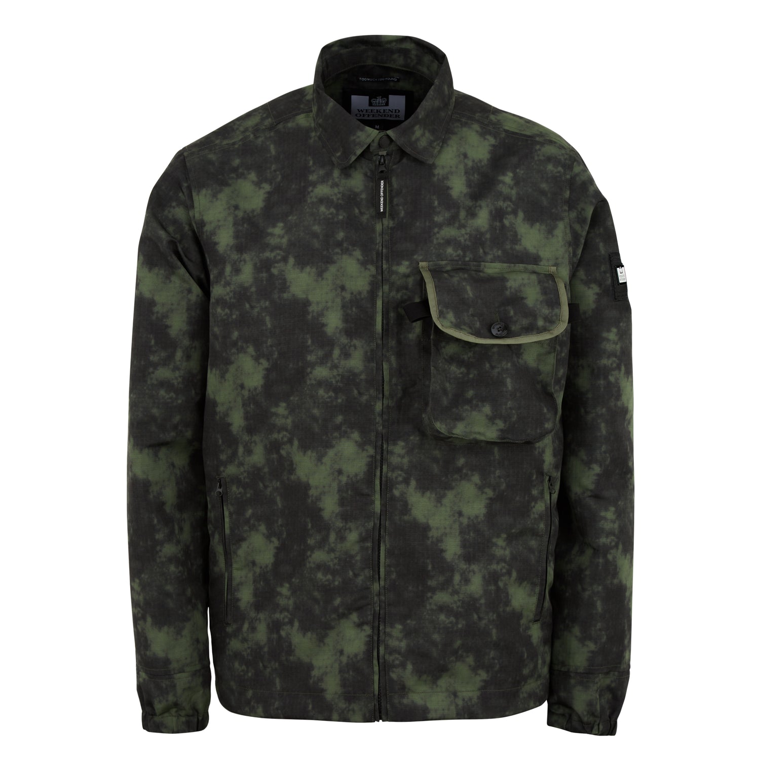 Weekend Offender Cruz Over Top Camo Jacket - Khaki/Rusted