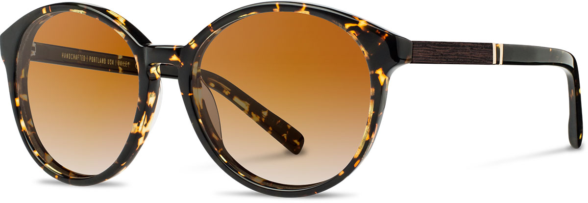 Shwood Bailey Acetate Sunglasses - Dark Speckle/Ebony/Brown Fade