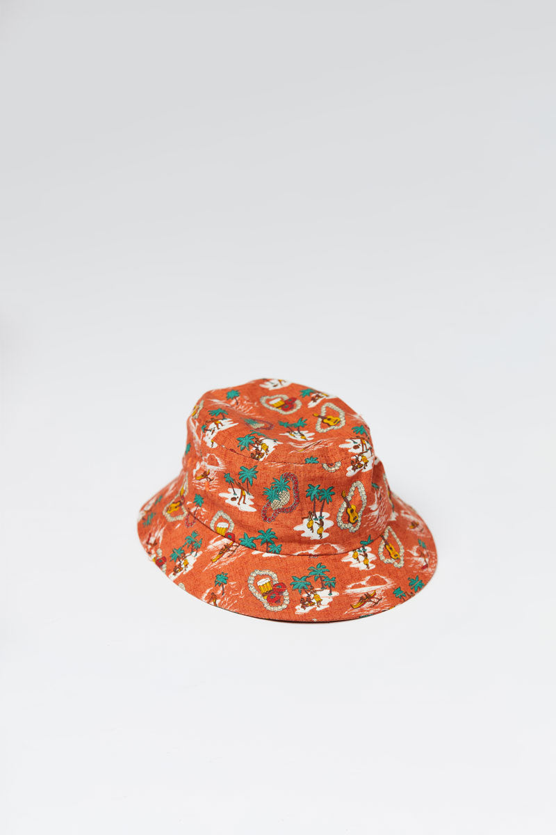 Lite Year Hawaiian Bucket Hat - Pimento