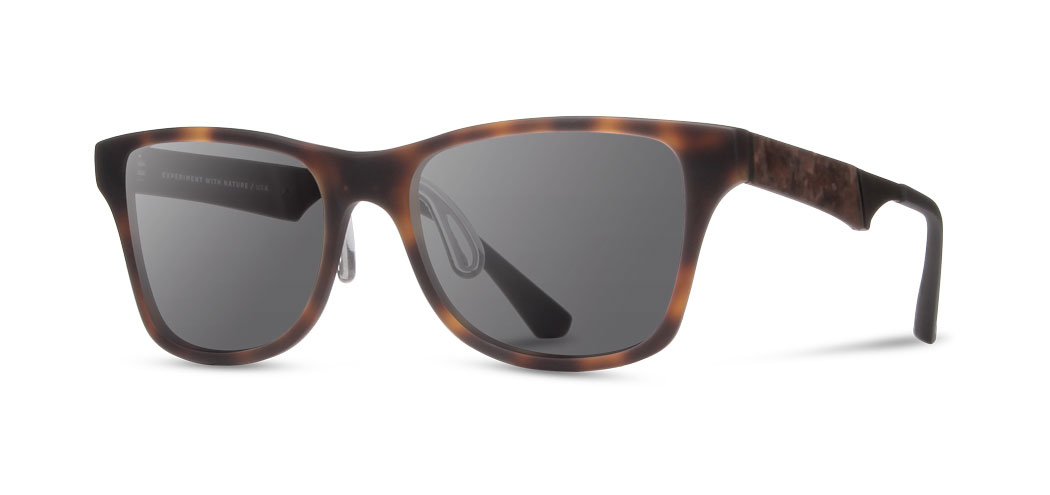 Shwood Canby ACTV Sunglasses - Matte Brindle/Elm - Grey Polarized