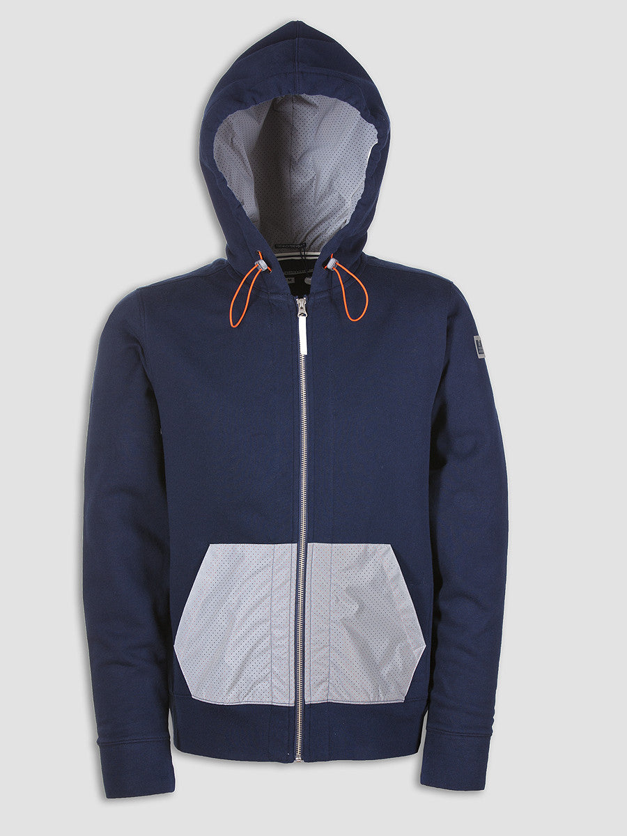 Weekend Offender Fama Reflective Hoody - Navy