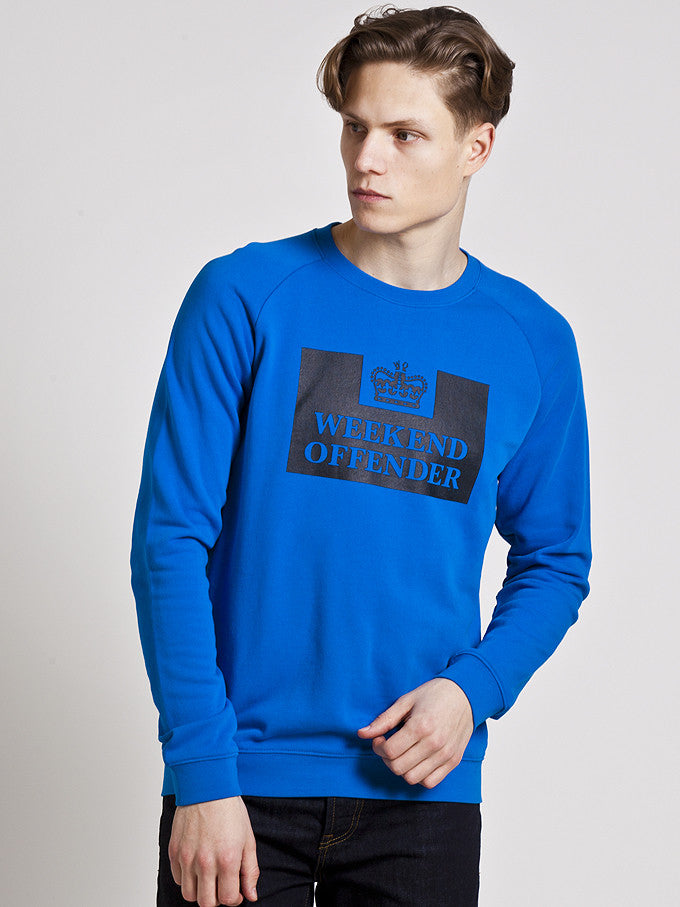 Weekend Offender Penitentiary Classic Crewneck - Bondi Blue