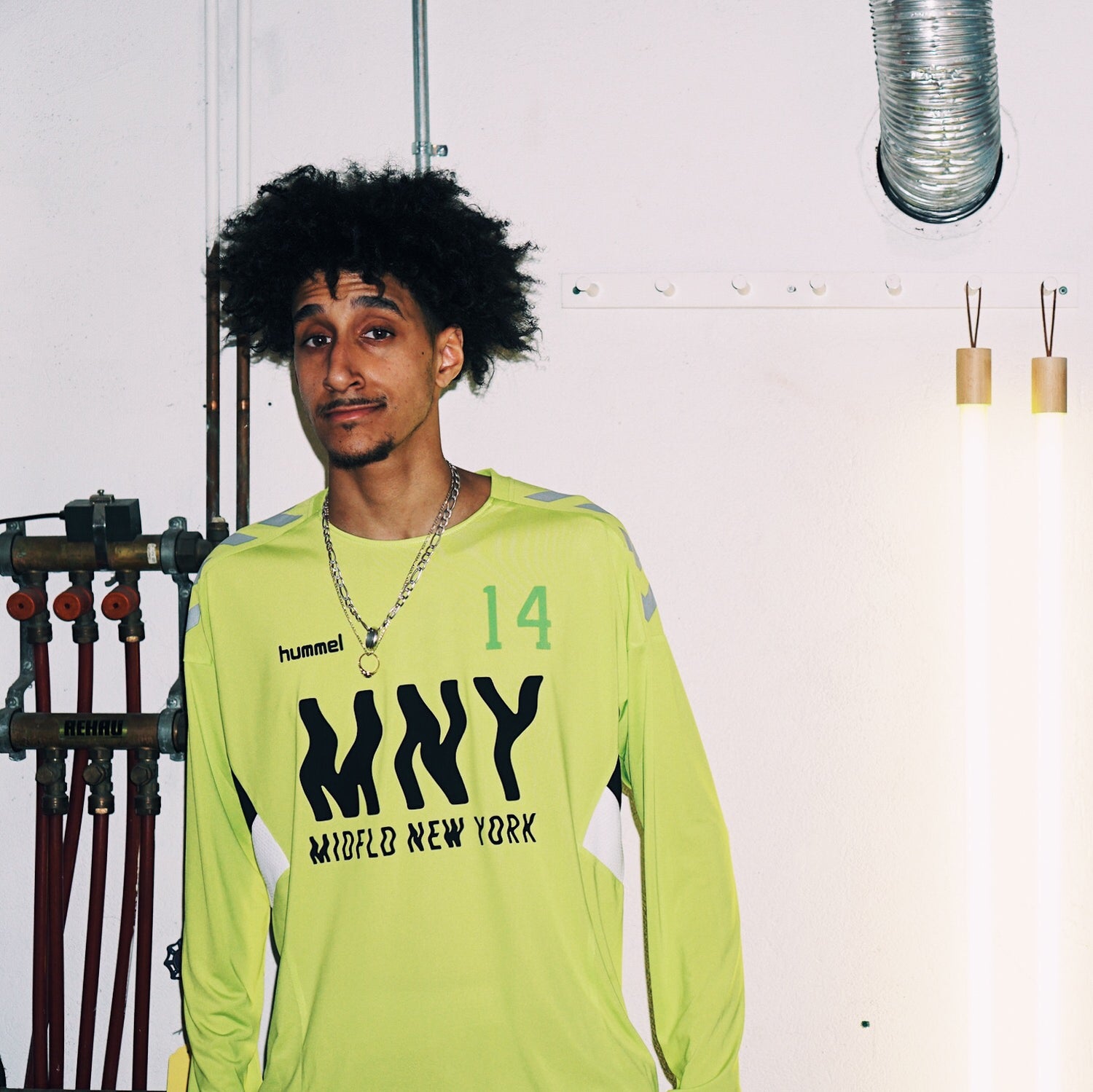 MIDFLD x Hummel - Attack in Waves Neon Long Sleeve Jersey