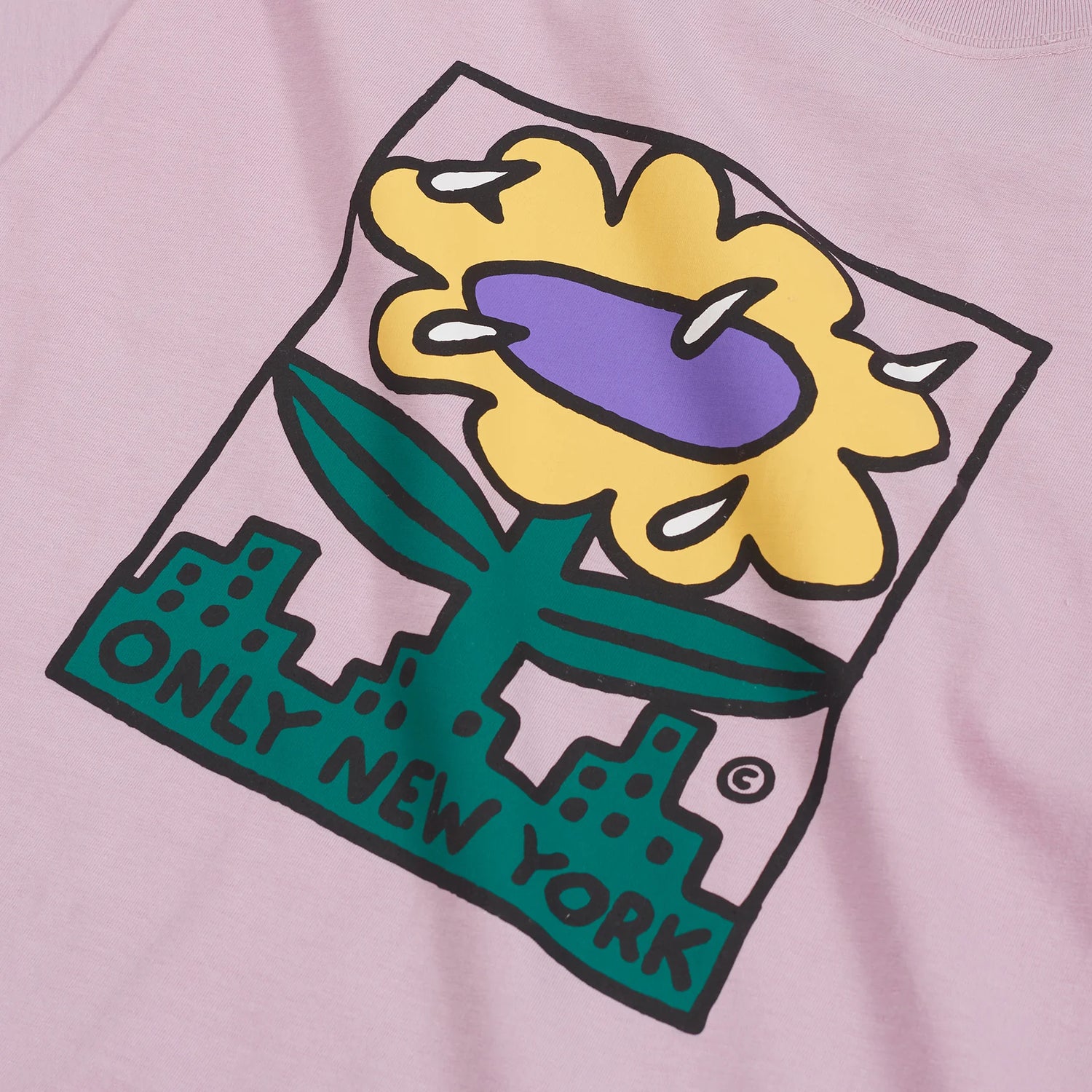 Only NY City Flower T-Shirt - Faded Purple