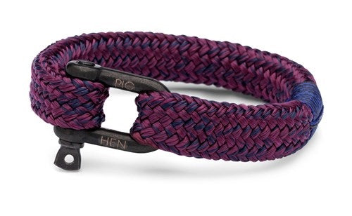 PIG & HEN - Gorgeous George Rope Bracelet - Navy/Purple-Black