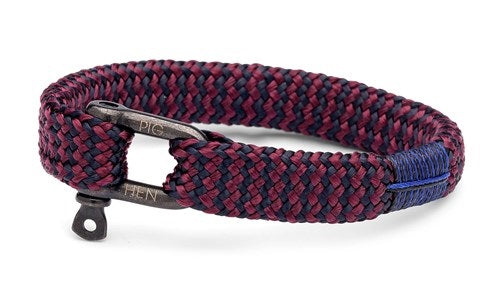 PIG & HEN - Sharp Simon Rope Bracelet - Navy/Purple-Black