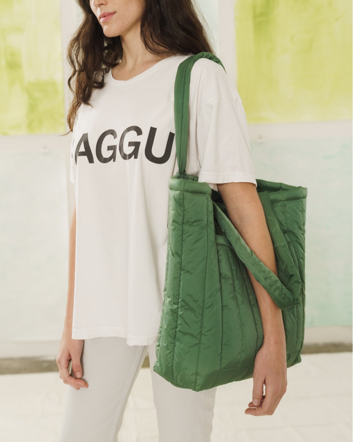 Baggu Puffy Tote - Eucalyptus