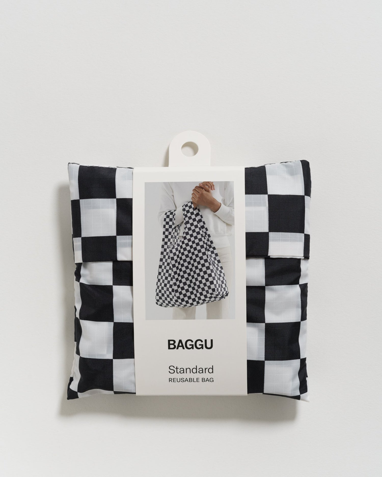 Baggu Standard Reusable Bag - Black Checkerboard
