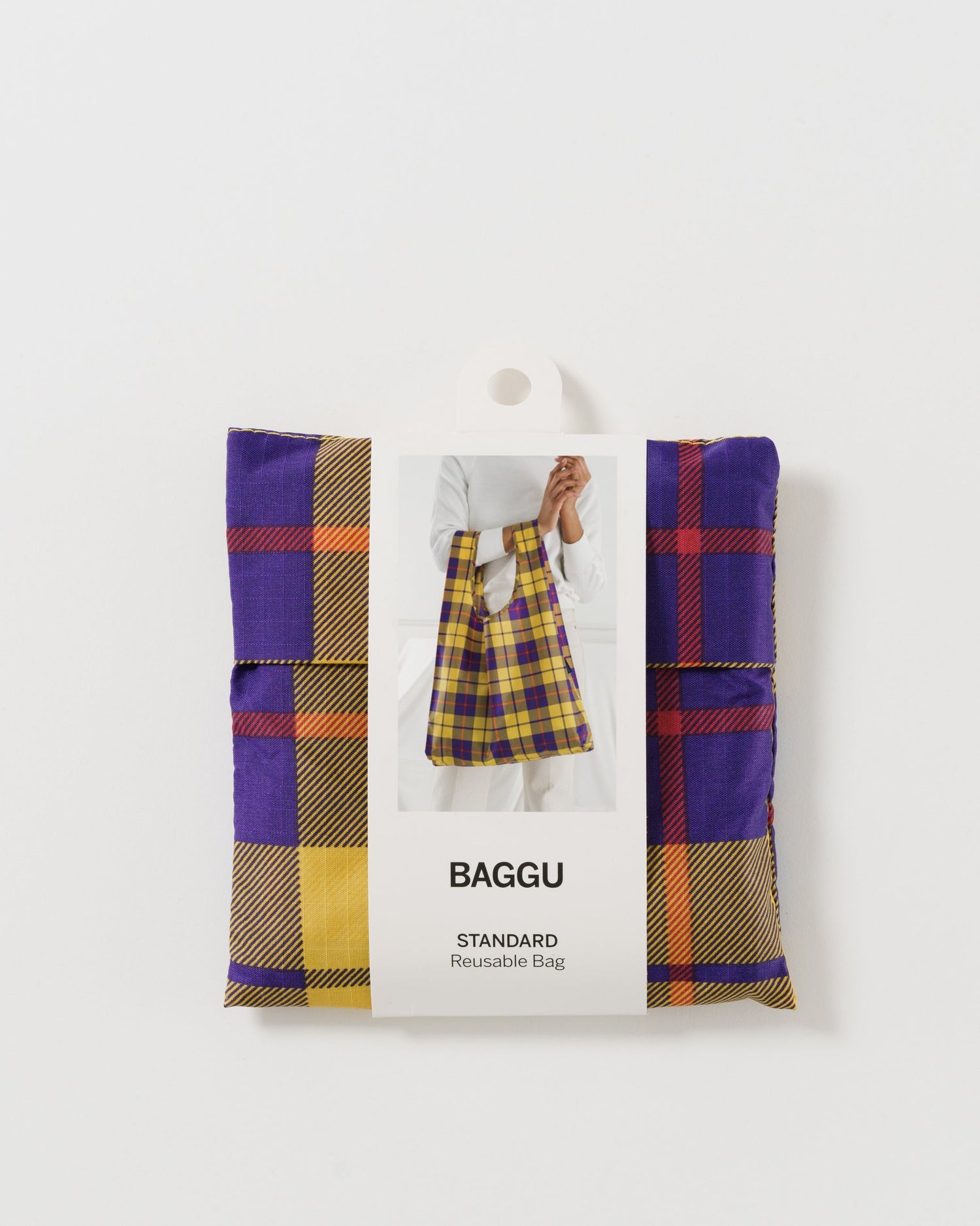 Baggu Standard Reusable Bag - Yellow Tartan