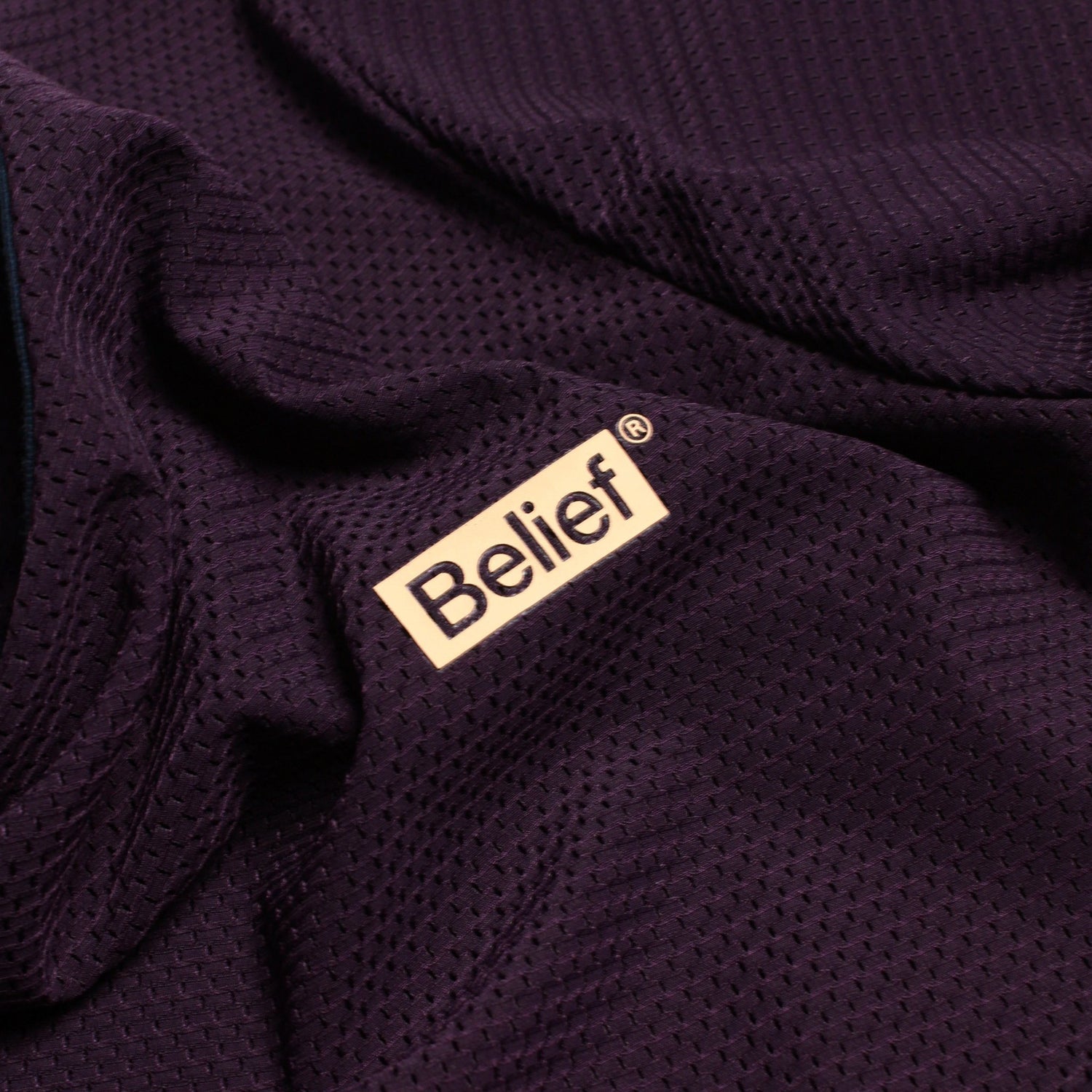 Belief NYC Box Logo Mesh Tee - Blackberry