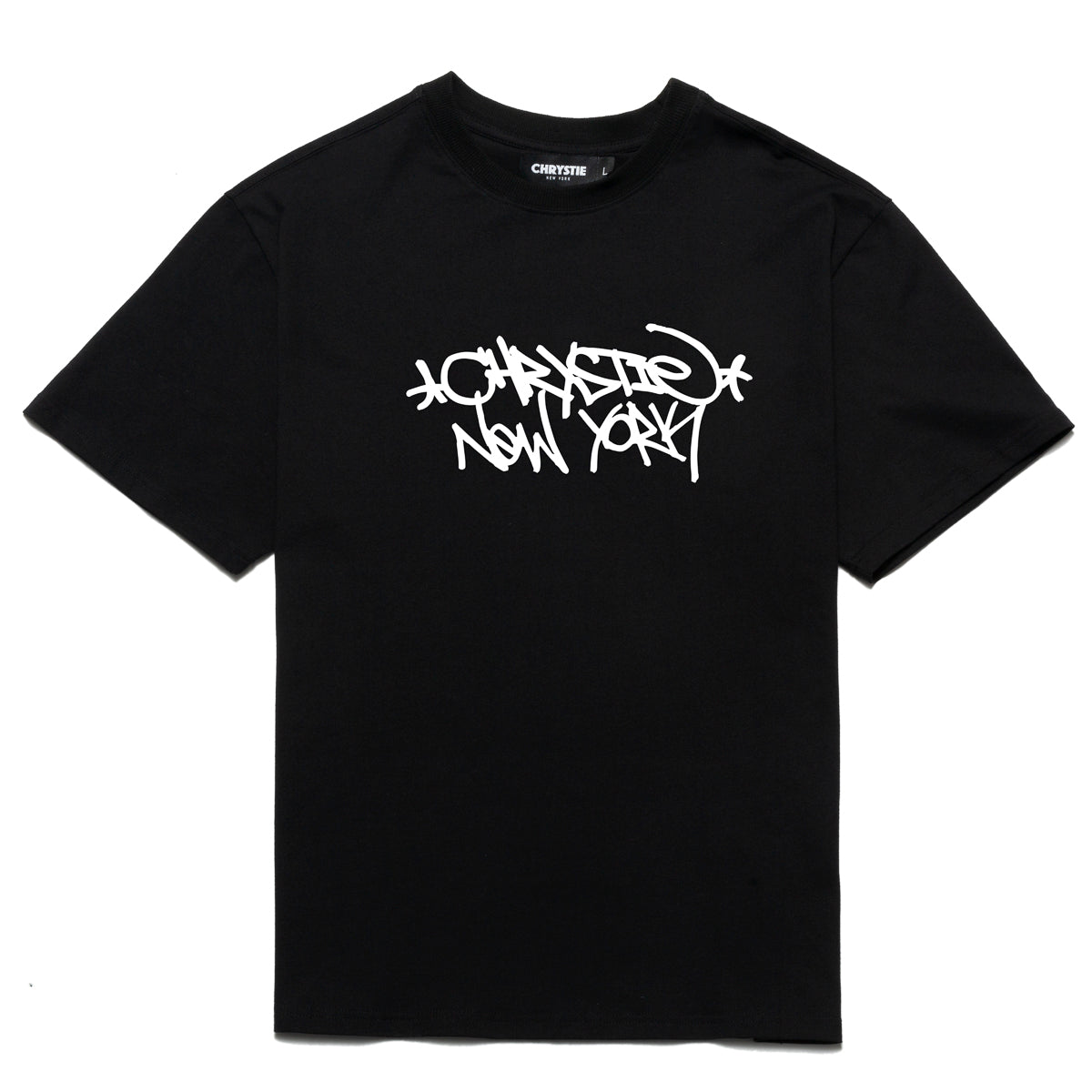 Chrystie NYC Tag logo T-shirt - Black