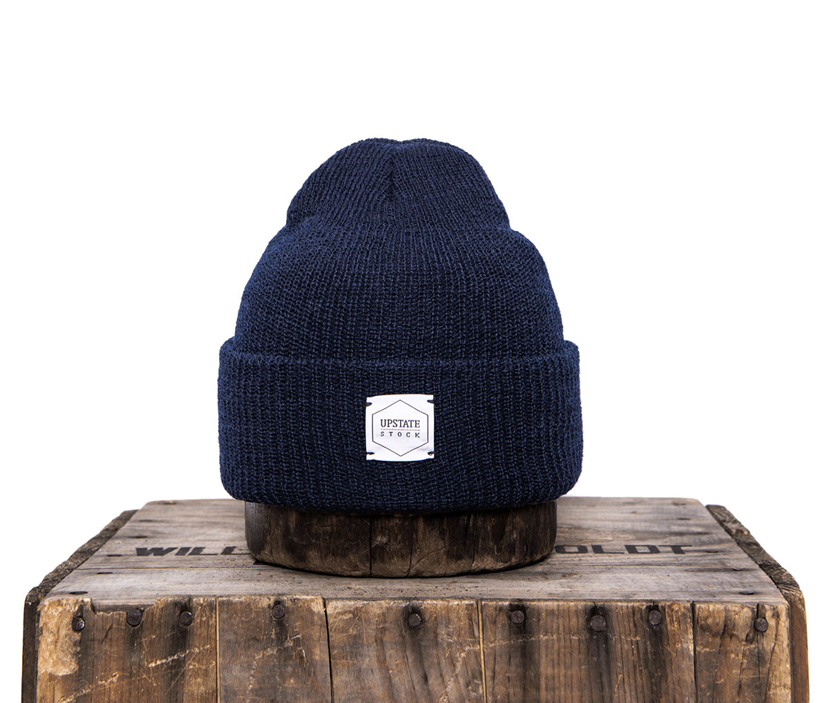 Upstate Stock 100% Wool Watchcap- Navy