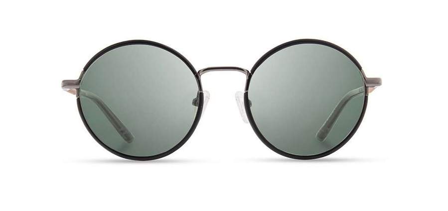 Shwood Hawthorne Acetate Sunglasses - Black Chrome/Mahogany - G15