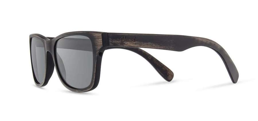 Shwood Canby Wood Sunglasses - Distressed Dark Walnut - Grey Polarized